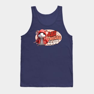 Cute Rat personified with red jacket Kids Tank Top